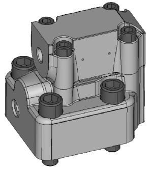 CAD-Modell eines Druckventils